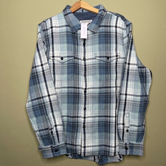 Outerknown Other - New Outerknown Blanket Shirt Blue White Heavy Organic Cotton Flannel Multi Sizes